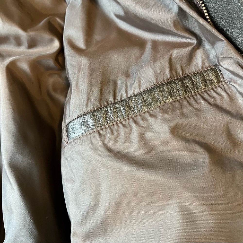 Vintage LL Bean Men's XL Goatskin Leather Bomber Coat - Picture 10 of 11